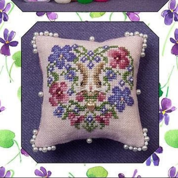 Heart of Spring by Just Nan - Counted cross stitch pattern with embellishments