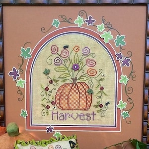 Pumpkin Harvest by Shepherd&#39;s Bush - Counted cross stitch pattern, button pack
