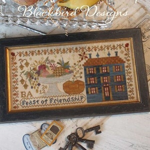 Feast Of Friendship by Blackbird Designs - Counted cross stitch pattern - Hard copy