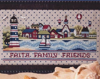 Seaside Faith Family Friends by Stoney Creek - Counted cross stitch pattern - Hard copy