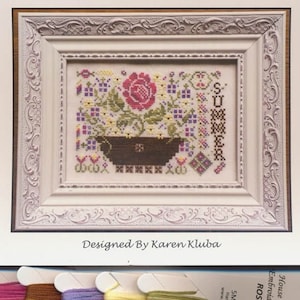 Summer by Rosewood Manor - Counted cross stitch pattern with hand-dyed threads