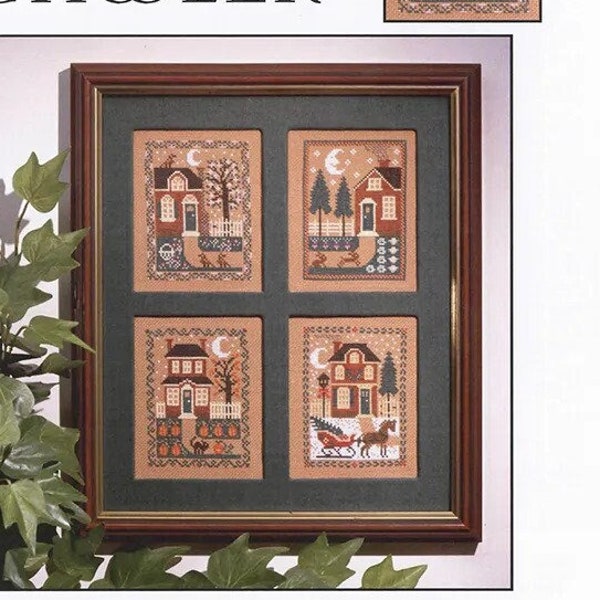 Four Seasons (Book 208) by The Prairie Schooler - Counted cross stitch pattern - Hard copy