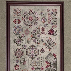 Spring Quakers by Rosewood Manor: geteld kruissteekpatroon, garenpakket Valdani