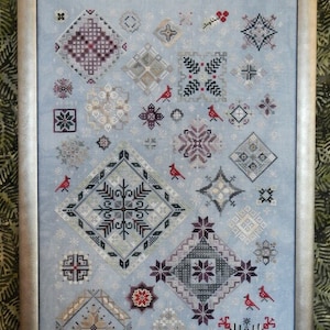 Winter Quakers by Rosewood Manor - Counted cross stitch pattern, Valdani thread pack