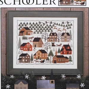 Christmas Village (Book 79) by The Prairie Schooler - Counted cross stitch pattern - Hard copy - Reprint