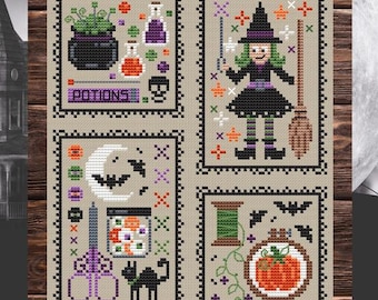 The Stitchy Witchy Smalls by Erin Elizabeth Designs - Counted cross stitch pattern - Hard copy