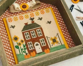 Autumn House by Primrose Cottage Stitches - Counted cross stitch pattern - Hard copy