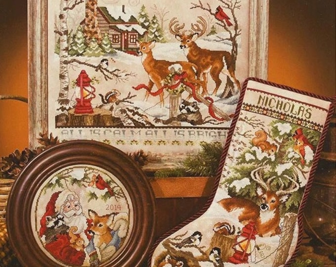 Christmas in the Woods by Stoney Creek Book 480 Counted Cross Stitch