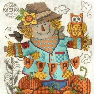 Happy Harvest Scarecrow by Imaginating - Counted cross stitch pattern - Hard copy
