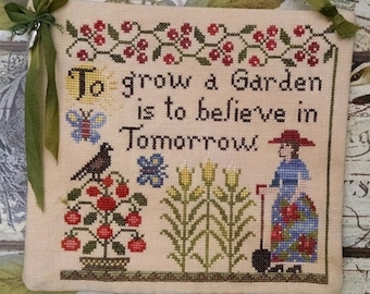 Grow a Garden by Lila's Studio - Counted  cross stitch pattern - Hard copy