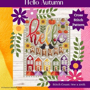 Hello Autumn by Shannon Christine Designs - Counted cross stitch pattern - Hard copy