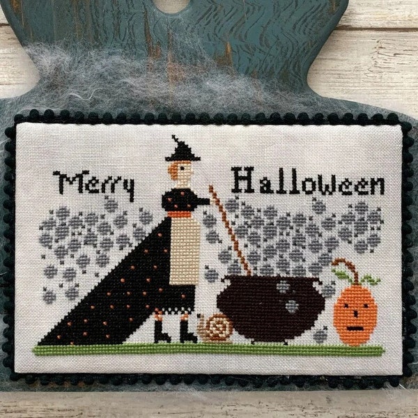 Merry Halloween by Lucy Beam - Counted cross stitch pattern - Hard copy