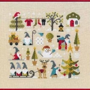Noel Chez Les Gnomes by Jardin Prive - Counted cross stitch pattern - Hard copy