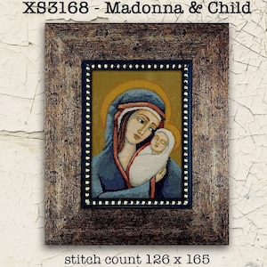 Madonna & Kind von Teresa Kogut XS3168 - Gezähltes Kreuzstichmuster - Gedruckt