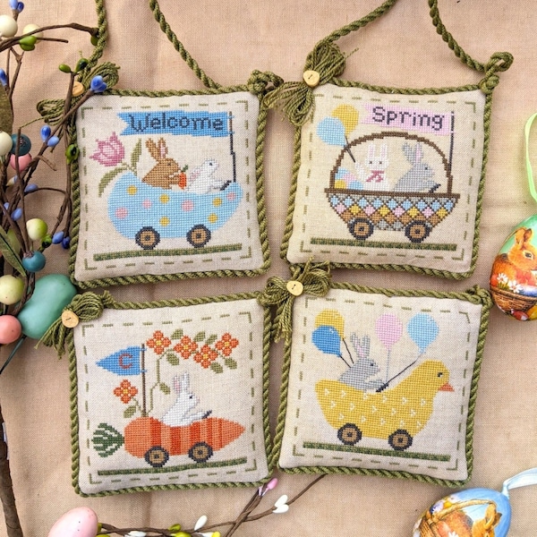 Spring Parade Set 1 by Lila's Studio - Counted cross stitch pattern - Hard copy