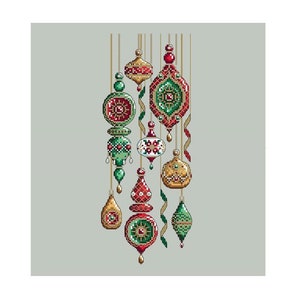Jeweled Baubles by Shannon Christine Designs - Counted cross stitch pattern - Hard copy