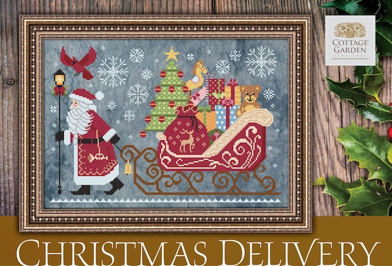 Christmas Delivery by Cottage Garden Samplings - Counted cross stitch pattern - Hard copy