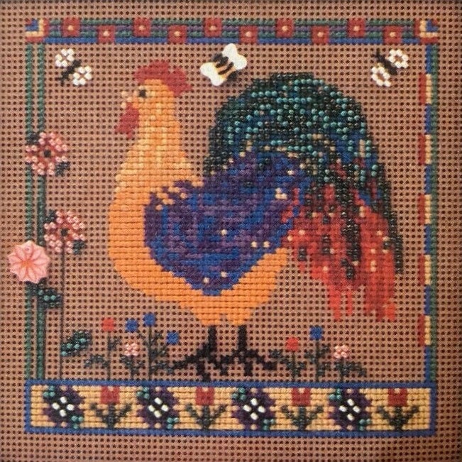 Spring Rooster by Mill Hill MHCB158 - Beaded Cross Stitch Kit - Etsy