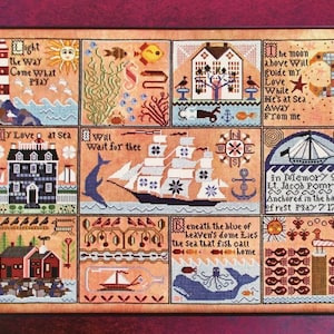 The Shores of Hawk Run Hollow par Carriage House Samplings - Modèle de point de croix compté - Copie papier