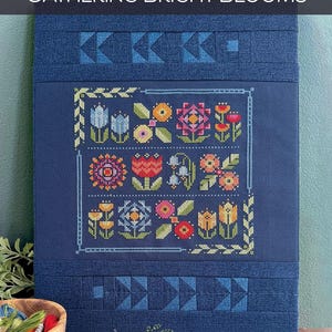 Gathering Bright Blooms van Robin Pickens - Geteld kruissteekpatroon - Gedrukt