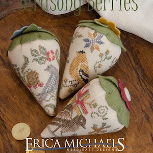 Birdsong Berries by Erica Michaels - Counted cross stitch pattern - Hard copy