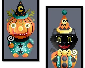 Halloween Pals by Shannon Christine Designs - Counted cross stitch pattern - Hard copy