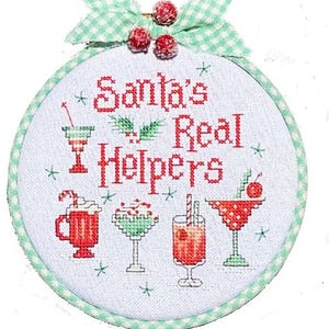 Santa&#39;s Helpers by Sue Hillis Designs - Hoop De Doo - Counted cross stitch pattern - Hard copy
