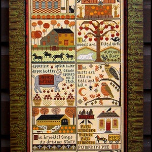 Autumn at Hawk Run Hollow by Carriage House Samplings - Counted cross stitch pattern - Hard copy