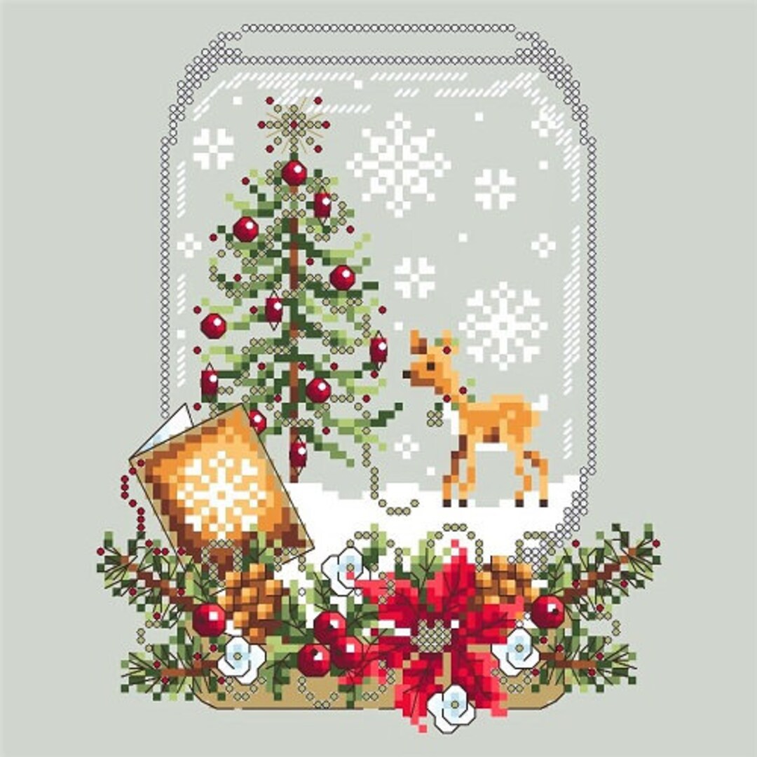 Deer Snow Globe by Shannon Christine Designs - Counted Cross Stitch ...