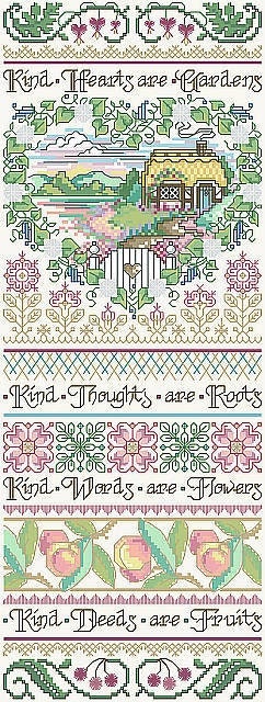 Garden of Kindness Sampler by Sandy Orton - Kooler Design Studio