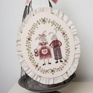 Amour de Lapins by Tralala - Counted cross stitch pattern - Hard copy