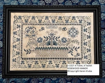 A Tisket, A Tasket by Rosewood Manor - Counted cross stitch pattern - Hard copy