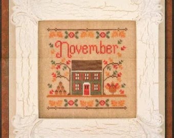 November Cottage by Country Cottage Needleworks - Cottage of the Month - Counted cross stitch pattern - Hard copy