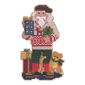 Christmas Giving by Mill Hill MH20-2132 - Christmas Day Santas - Beaded cross stitch ornament kit