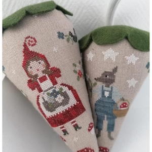 Fraises Chaperon Rouge by Tralala - Counted cross stitch pattern - Hard copy