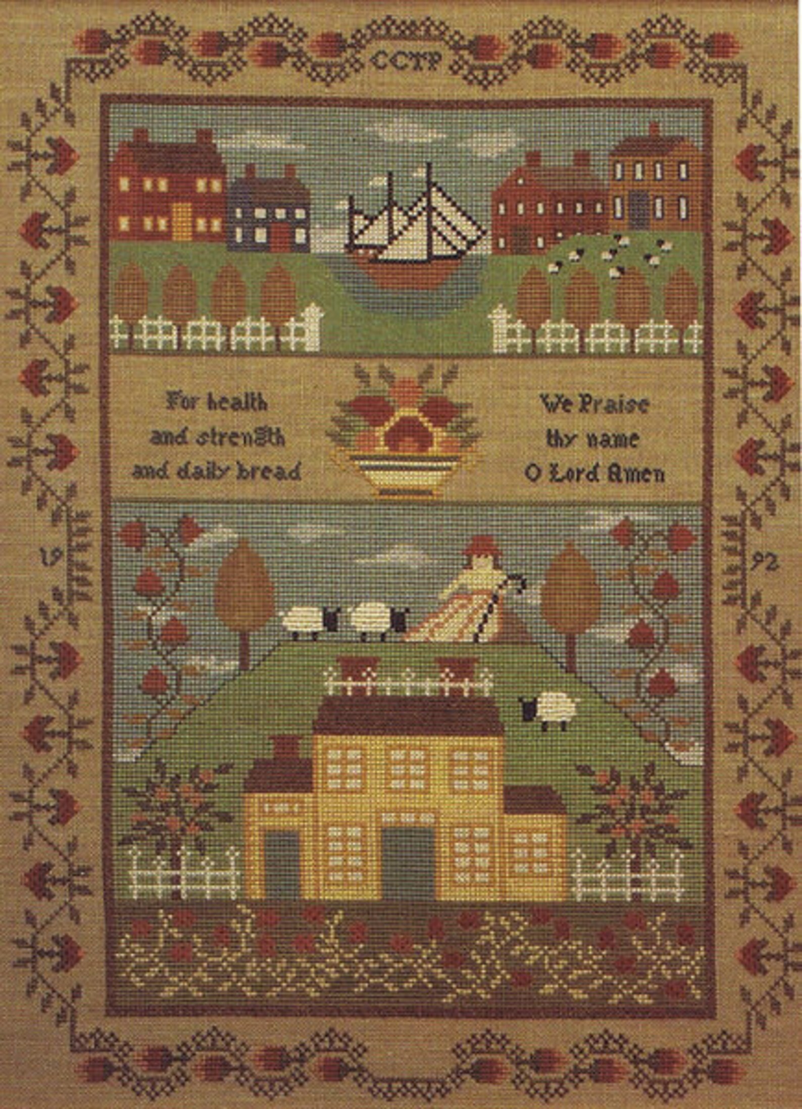 New England Schoolgirl Sampler by Theron Traditions - Counted Cross ...