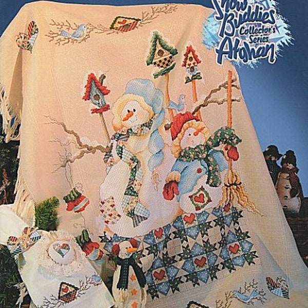 Snow Buddies Afghan by Stoney Creek - Counted cross stitch pattern - Hard copy