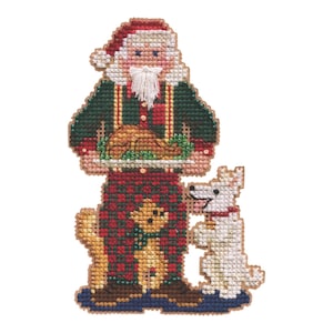 Christmas Memories by Mill Hill MH20-2133 - Christmas Day Santas - Beaded cross stitch ornament kit