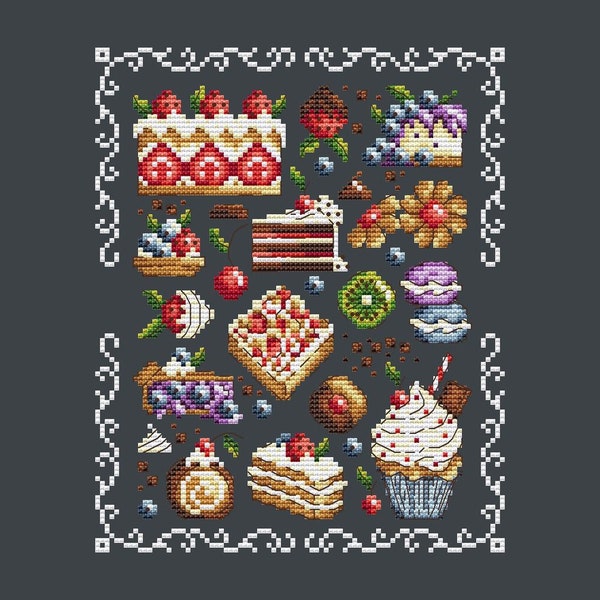 Desserts Sampler by Shannon Christine Designs - Counted cross stitch pattern - Hard copy