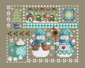 Winter Snow Fun by Shannon Christine Designs - Counted cross stitch pattern - Hard copy