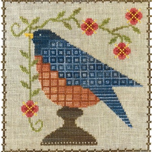 Bluebird Garden by Artful Offerings - Counted cross stitch pattern - Hard copy
