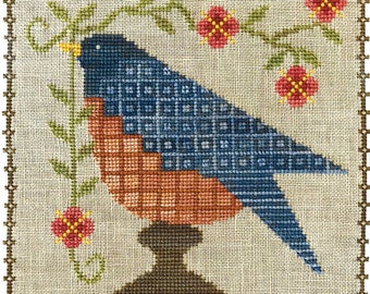 Bluebird Garden by Artful Offerings - Counted cross stitch pattern - Hard copy