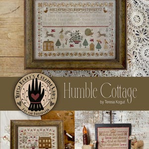 Humble Cottage van Teresa Kogut 3 ontwerpen - boek met getelde kruissteekpatronen - gedrukt