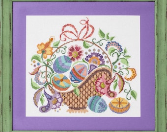 Hungarian Folk Art No 4 by Glendon Place - Counted cross stitch pattern - Hard copy