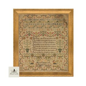 Harriet Charlesworth Sampler 1822 by The Wishing Thorn - Counted cross stitch pattern - Hard copy - Nashville 2025
