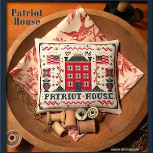 Patriot House by Calico Confectionery - Counted cross stitch pattern - Hard copy