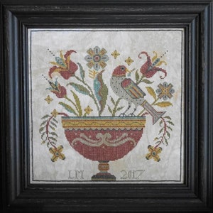 Fraktur Flowers by La D Da - Counted cross stitch pattern - Hard copy