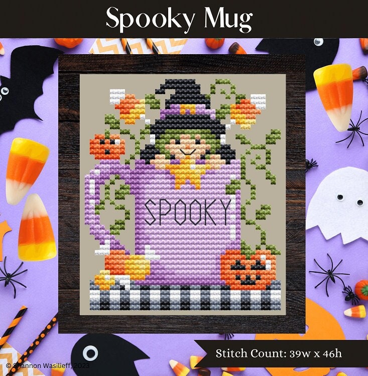 Spooky Mug by Shannon Christine Designs - Counted Cross Stitch Pattern ...