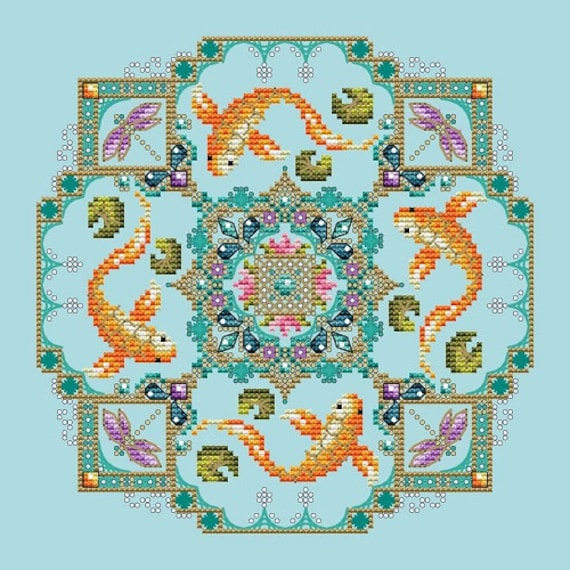 Koi Pond by Shannon Christine Designs - Counted cross stitch pattern - Hard copy
