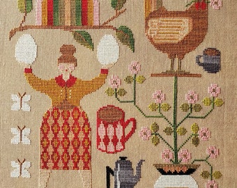 Grille Point De Croix Butternut Modèle N°40 - Très Bon état - Broderie